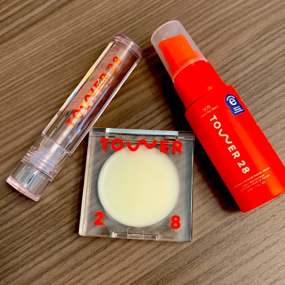 New Tower 28 SOS daily Rescue Toner, Highlighter Balm, Lip Jelly great deal $65 - Picture 2 of 5